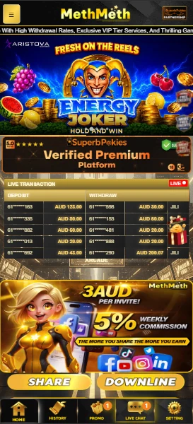 MethMeth Casino on a mobile screen